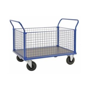 Plataforma de malla con ruedas macizas
